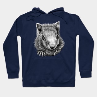 White chipmunk illustration Hoodie